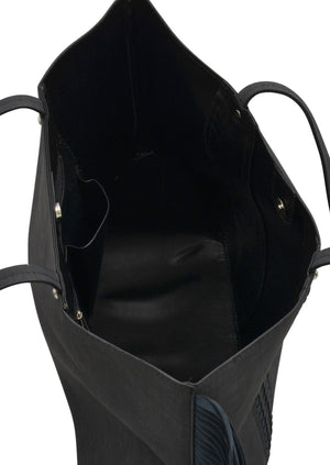 M&F WESTERN Purse Angel Ranch Black Fringe Shoulder Handbag DHB1036B