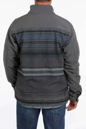 MILLER INTERNATIONAL Outerwear Cinch Men's Colorblocked Charcoal Bonded Jacket MWJ1518006