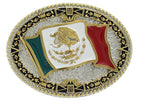 Montana Silversmiths Buckle Montana Silversmiths Grand Mexican Flag Attitude Buckle A855