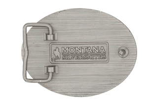 MONTANA SILVERSMITHS Buckle Montana Silversmiths Men's Christian Cowboy In the Wilderness Attitude Buckle A899