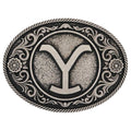 MONTANA SILVERSMITHS Buckle Montana Silversmiths Yellowstone Y Floral Filigree Belt Buckle A914YEL