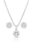 Montana Silversmiths Jewelry Montana Silversmiths Simply Brilliant Flower Jewelry Set JS3874