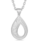 MONTANA SILVERSMITHS Jewelry Montana Silversmiths Teardrop Hollow Necklace NC4698