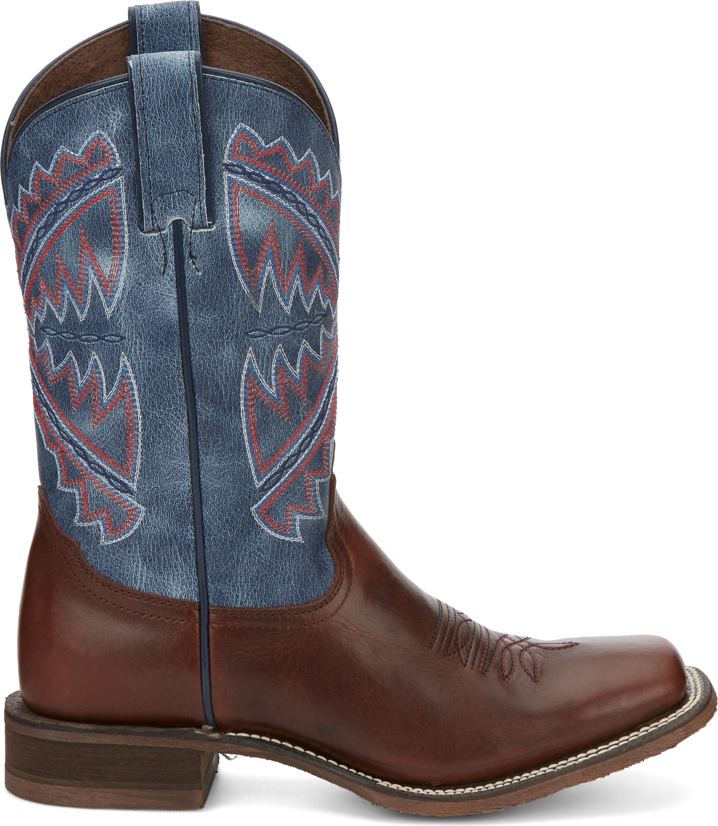 Nocona Women's Hero Naida Blue Square Toe Western Boots NL5417