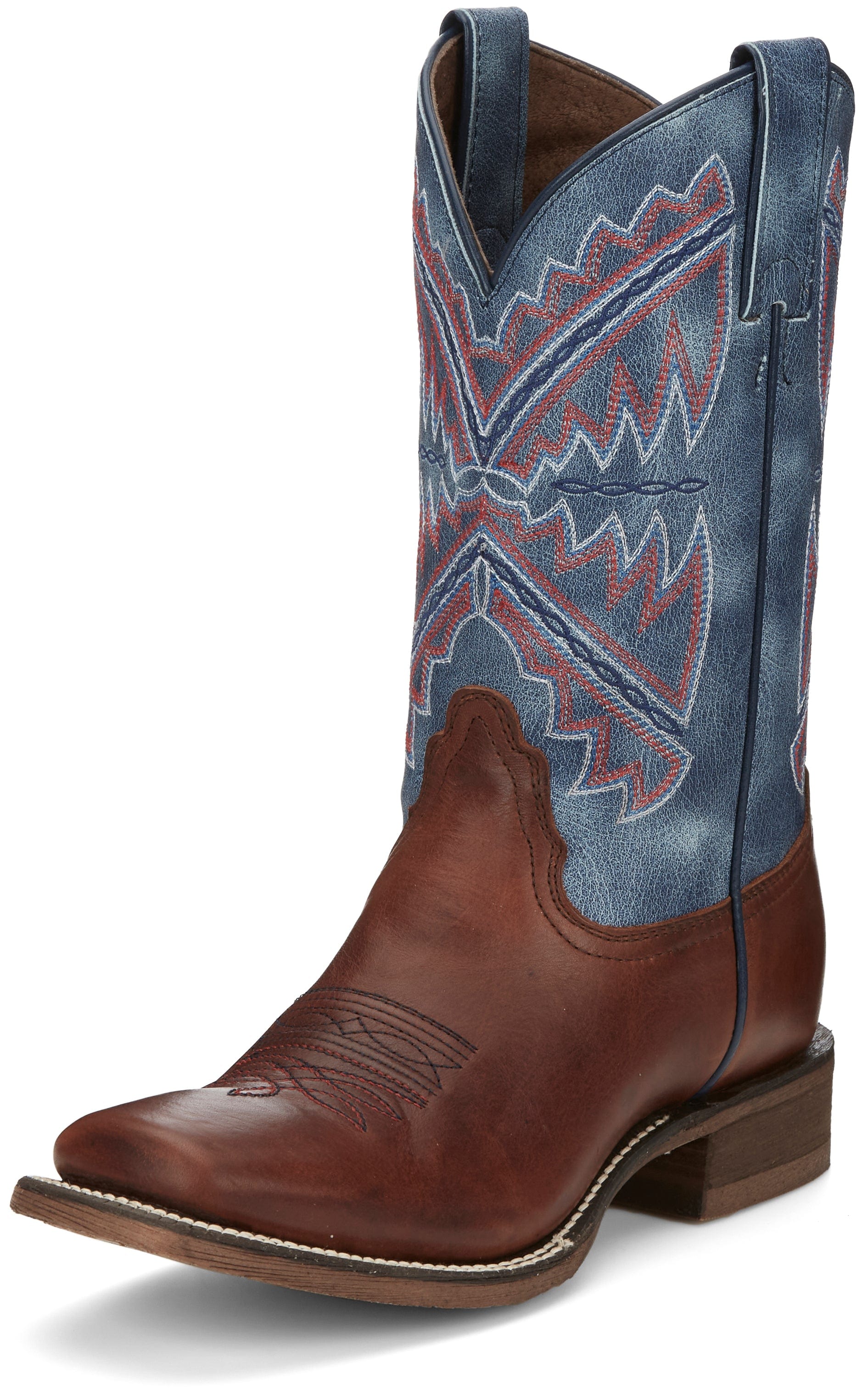 Nocona Women's Hero Naida Blue Square Toe Western Boots NL5417