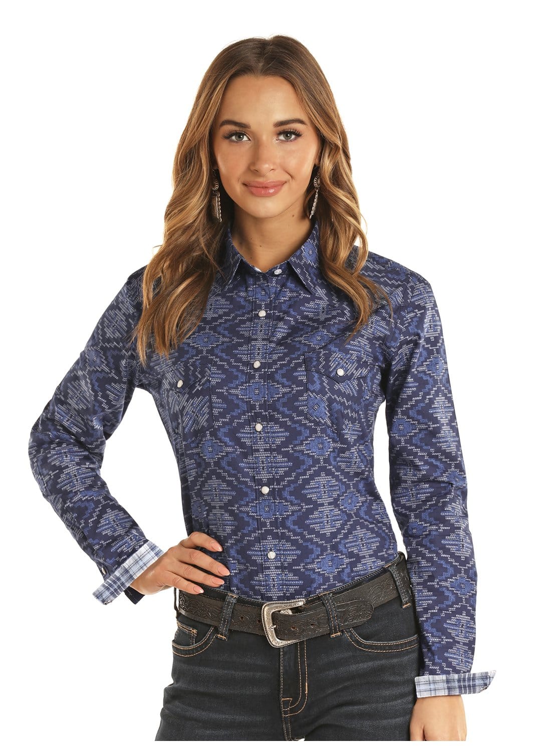 Rock & Roll Cowgirl Women's Printed Smocked Blouse RRWT51RZMV - Russell's Western  Wear, Inc.