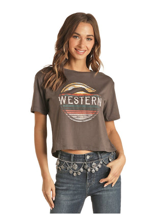 PANHANDLE Shirts Rock & Roll Cowgirl Women's Western Graphic T-Shirt - 49T1152