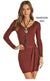 PANHANDLE SLIM Dress MAROON / XL Rock & Roll Cowgirl Women's Knit Dress 18-2383