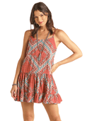 PANHANDLE SLIM Dress Rock & Roll Cowgirl Women's Bandana Print Tiered Sleeveless Dress RRWRD0R0V4