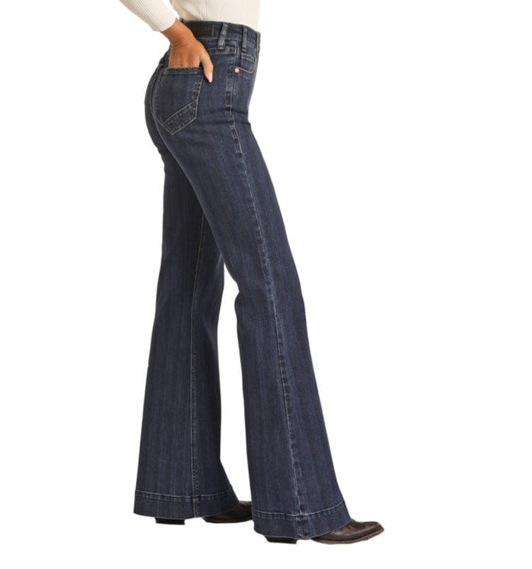 PANHANDLE SLIM Jeans Rock and Roll Cowgirl Women's Striped High Rise Trouser RRWD5HRZQN