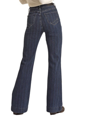 PANHANDLE SLIM Jeans Rock and Roll Cowgirl Women's Striped High Rise Trouser RRWD5HRZQN