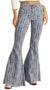 PANHANDLE SLIM Jeans Rock & Roll Cowgirl Women's Button Bells Aztec Print High Rise Extra Stretch Flare Jeans RRWD7PRZU7