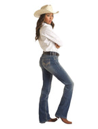 PANHANDLE SLIM Jeans Rock & Roll Cowgirl Women's  Mid Rise Extra Stretch Embellished Bootcut Riding Jeans RRWD4RRZT3