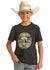 PANHANDLE SLIM Shirts Rock & Roll Cowboy Boy's Dale Brisby Rodeo Time Black T-Shirt RRBT21R12V