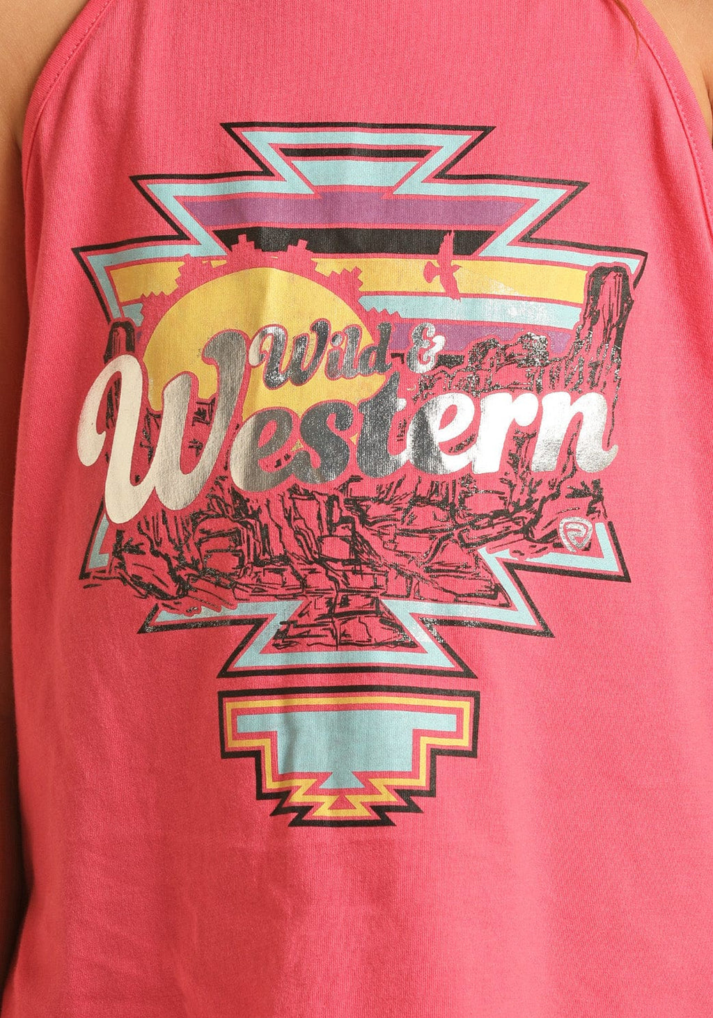 PANHANDLE SLIM Shirts Rock & Roll Cowgirl Girls Wild Western Graphic Tank RRGT20RZLZ