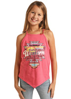 PANHANDLE SLIM Shirts Rock & Roll Cowgirl Girls Wild Western Graphic Tank RRGT20RZLZ