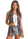 PANHANDLE SLIM Shirts Rock & Roll Cowgirl Women's Americana Aztec Print Vest RRWT98RZNR