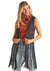 PANHANDLE SLIM Shirts Rock & Roll Cowgirl Women's Crochet Fringe Knit Vest RRWT38RZNZ