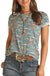 PANHANDLE SLIM Shirts Rock & Roll Cowgirl Women's Desert Printed Short Sleeve Tee RRWT21R0Y4