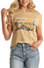 PANHANDLE SLIM Shirts Rock & Roll Cowgirl Women's Taupe Desert Scene Graphic Tee RRUT21R12J