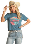 PANHANDLE SLIM Shirts Rock & Roll Cowgirl Women's Western Graphic Boxy Tee RRWT21RZN2