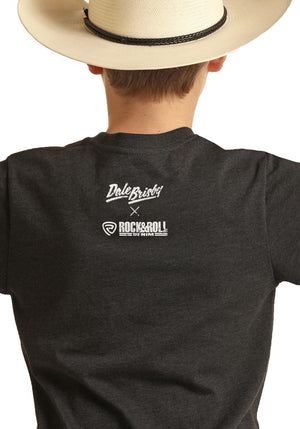 PANHANDLE SLIM Shirts Rock & Roll Denim Boys "Ain't No Cowboy" Dale Brisby Black Graphic T-Shirt RRBT21RZM9