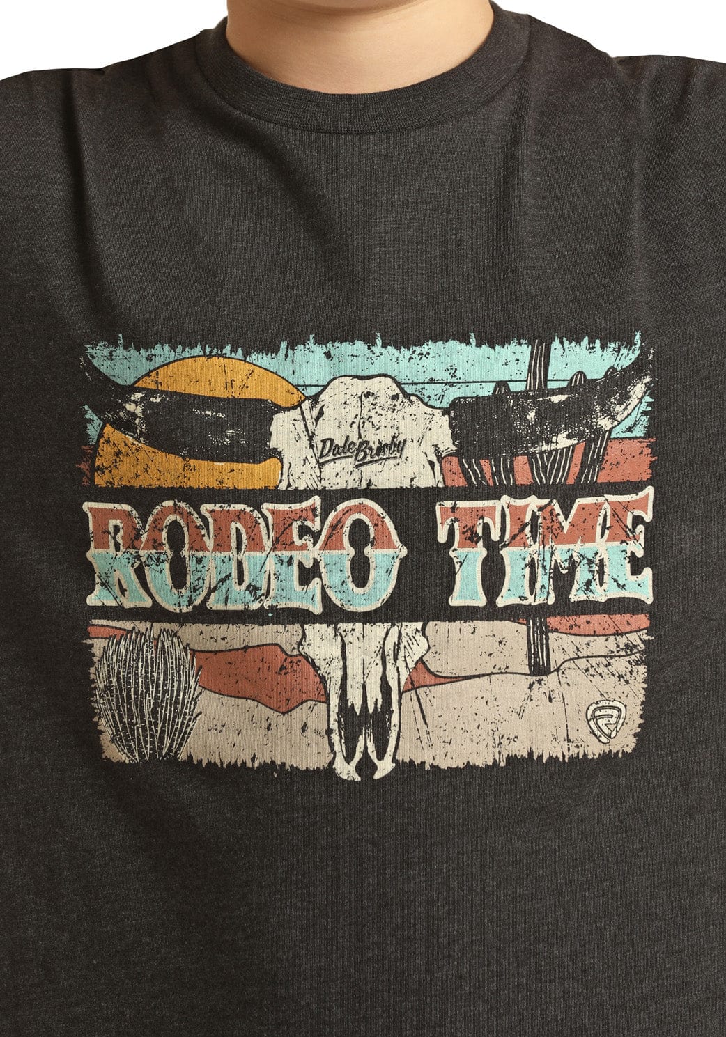 PANHANDLE SLIM Shirts Rock & Roll Denim Boys Dale Brisby Rodeo Time Black T-Shirt RRBT21RZMA