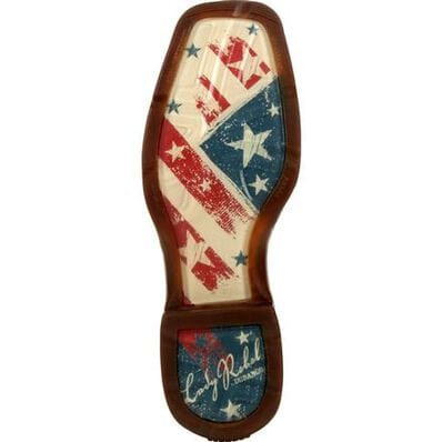 ROCKY BRANDS Boots Durango Women's Lady Rebel™ Distressed Flag Embroidered Western Boot DRD0394