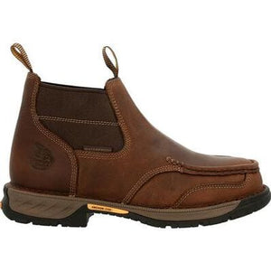 ROCKY BRANDS Boots Georgia Boot Men's Athens 360 Brown Waterproof Steel Toe Chelsea Boots GB00440