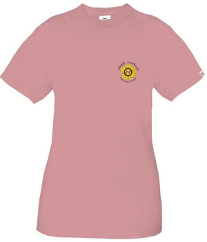 SIMPLY SOUTHERN Shirts Simply Southern Women's Crepe Pink "Dog Kisses" SS Tee