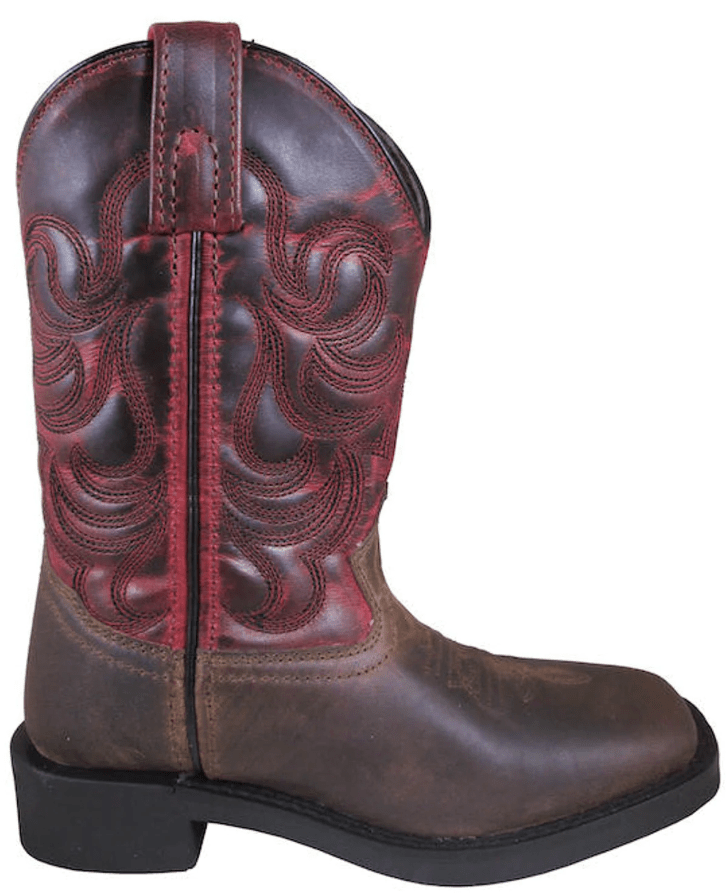 SMOKY MT BOOTS Boots Smoky Mountain Child's Tucson Brown/Dark Red Western Boots 3223C