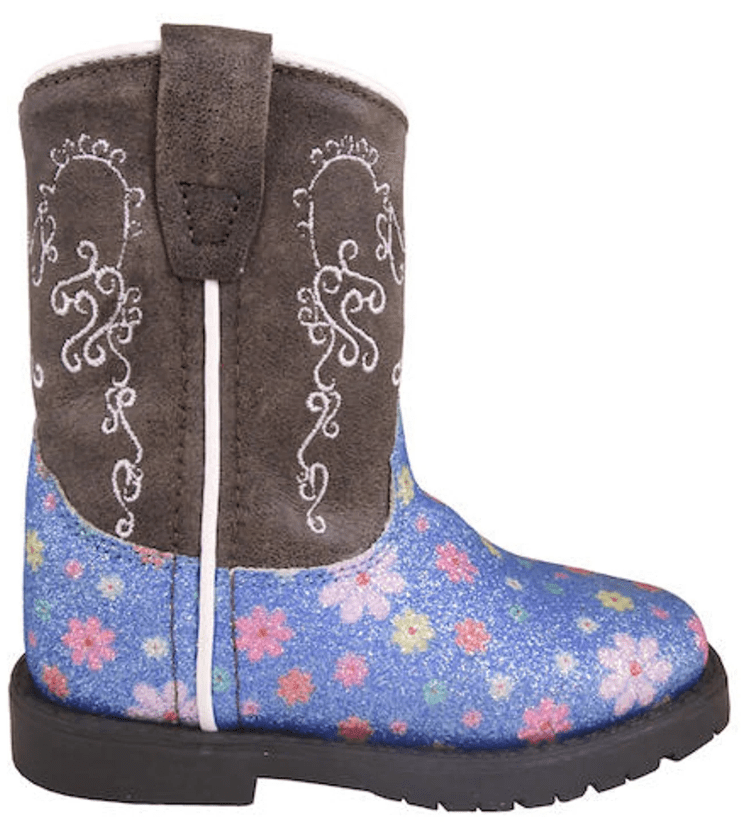 SMOKY MT BOOTS Boots Smoky Mountain Girls Toddler Autry Blue Brown Leather Western Boots 3226T