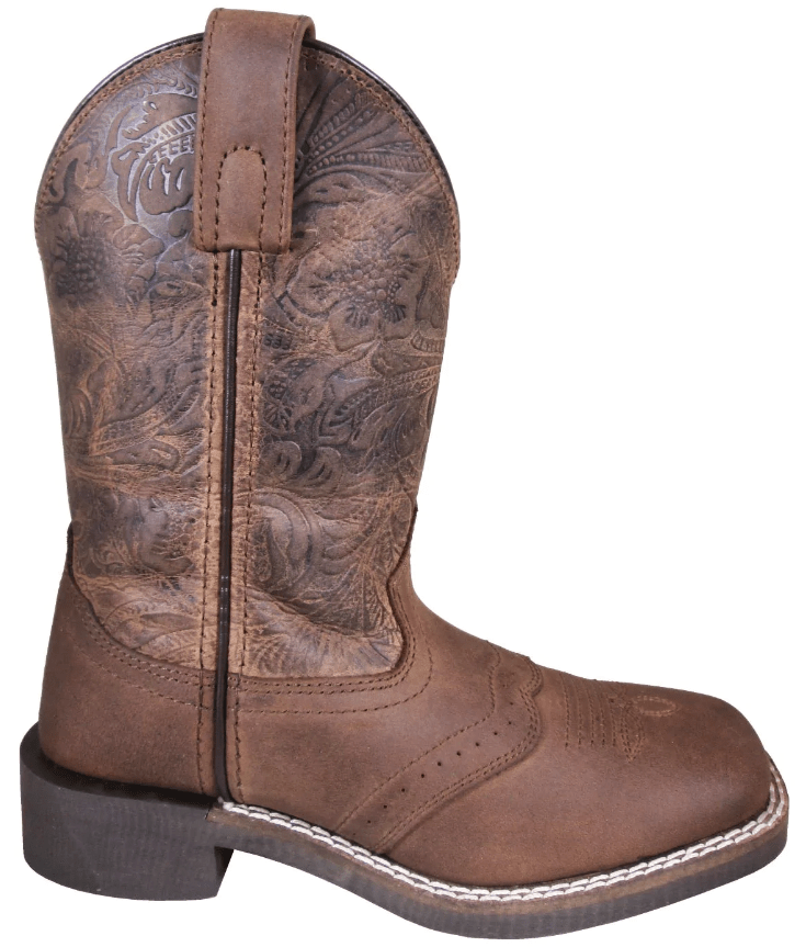Smoky Mt Boots Boots Smoky Mountain Kids Brandy Oil Distressed Brown Western Square Toe 3101C