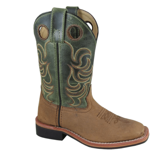 Smoky Mt Boots Boots Smoky Mountain Kids Jesse Brown Distress/Green Crackle Cowboy Boots 3667C