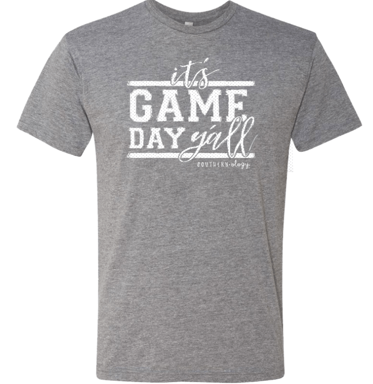 SOUTHERNOLOGY Shirts Southernology Women's It's Game Day Y'all Grey Tee