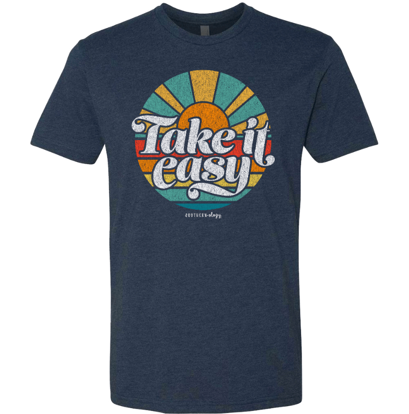 SOUTHERNOLOGY Shirts Southernology Women's Take it Easy Navy T-Shirt