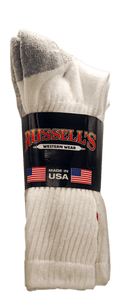 Taylor Hosiery Sales Accessories Russell's Branded Men's Crew Socks (3 pack) - 2484/3