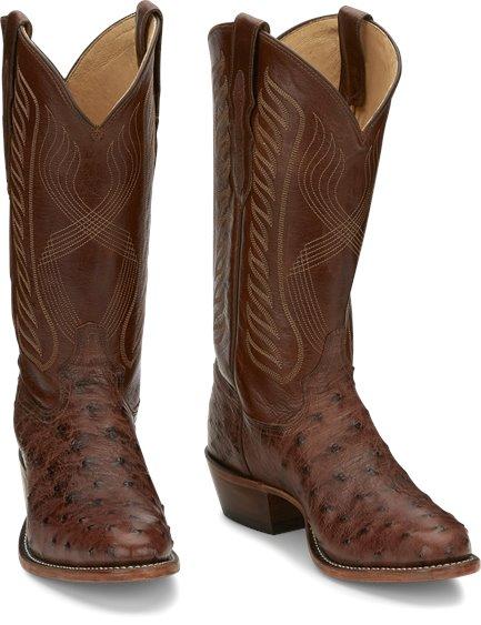 TONY LAMA Boots Tony Lama Mccandles Kango Tobacco Full Quill Ostrich Boot 8256