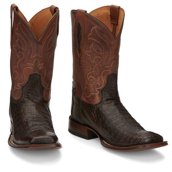 TONY LAMA Boots Tony Lama Men's 1911 Canyon Brown Caiman Belly Cowboy Boots TL5251