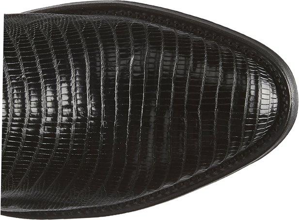 TONY LAMA Boots Tony Lama Men's 1911 Nacogdoches Teju Lizard Black Round Toe Cowboy Boots TL5150