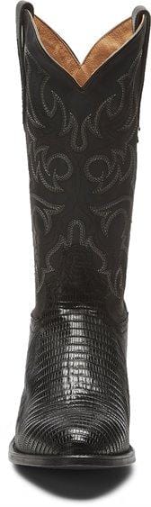 TONY LAMA Boots Tony Lama Men's 1911 Nacogdoches Teju Lizard Black Round Toe Cowboy Boots TL5150