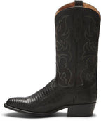 TONY LAMA Boots Tony Lama Men's 1911 Nacogdoches Teju Lizard Black Round Toe Cowboy Boots TL5150