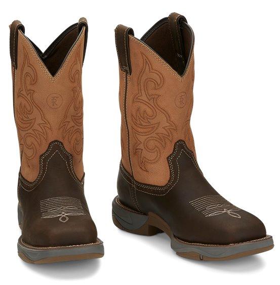 TONY LAMA Boots Tony Lama Men's 3R Junction Dusty Steel Toe Brown Work Boots RR3350