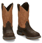 TONY LAMA Boots Tony Lama Men's 3R Junction Dusty Steel Toe Brown Work Boots RR3350