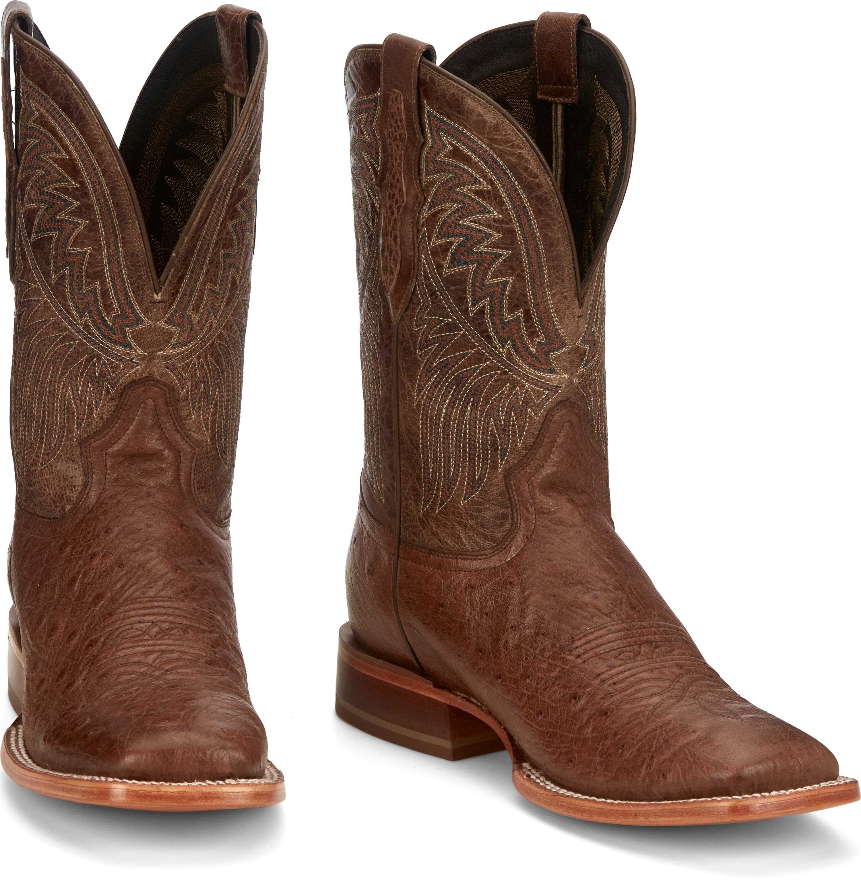 TONY LAMA Boots Tony Lama Men's Alamosa Brown Smooth Ostrich Western Boots SA6102
