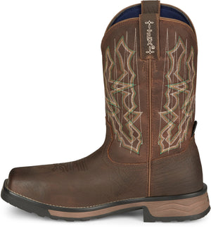 Tony Lama Boots Tony Lama Men's Anchor Hickory Brown Waterproof Composite Toe Western Work Boots TW3415