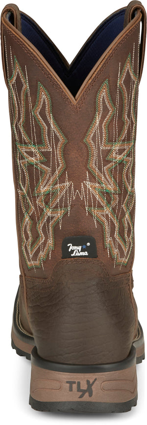 Tony Lama Boots Tony Lama Men's Anchor Hickory Brown Waterproof Composite Toe Western Work Boots TW3415