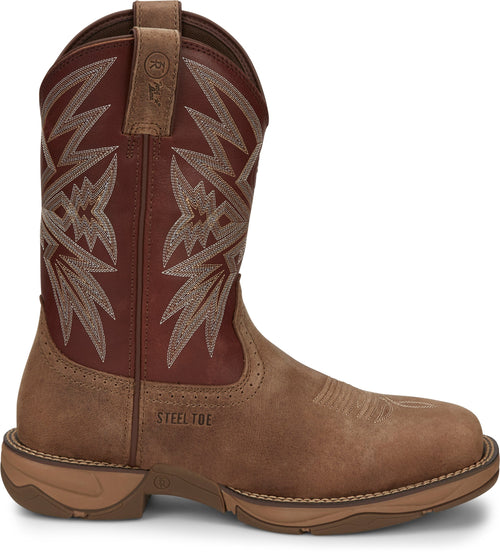 Tony Lama Boots Tony Lama Men's Bartlett Amber 11" Wide Square Steel Toe Work Boot RR3359