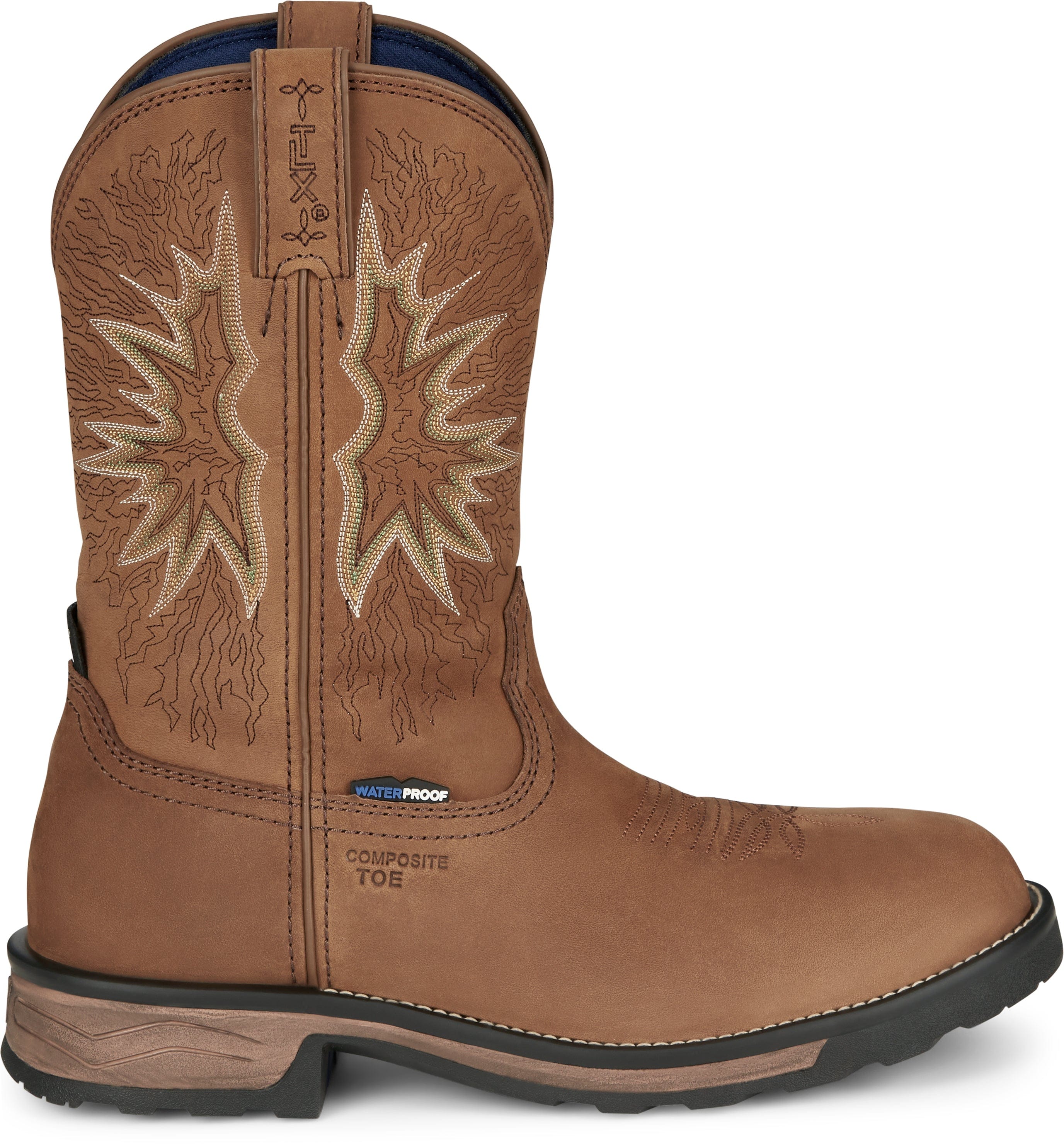 TONY LAMA Boots Tony Lama Men's Boom Saddle Brown Cowhide Composite Toe Work Boots TW3413