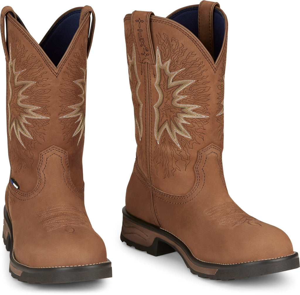 TONY LAMA Boots Tony Lama Men's Boom Saddle Brown Cowhide Composite Toe Work Boots TW3413